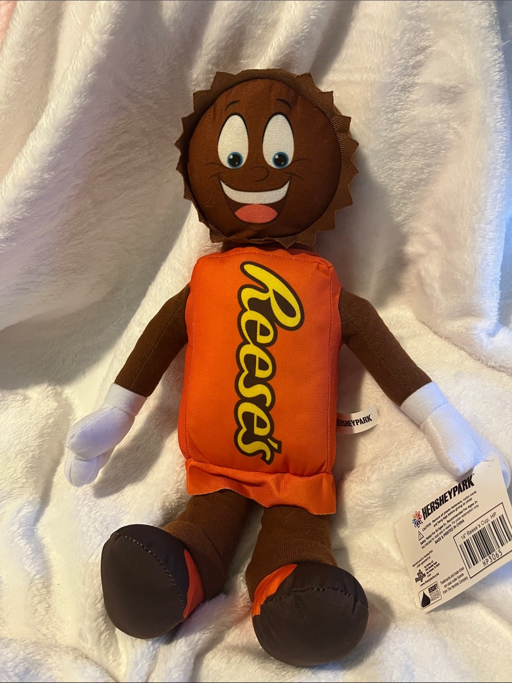 Hersheypark Chocolate Character Plush in Orange Vest